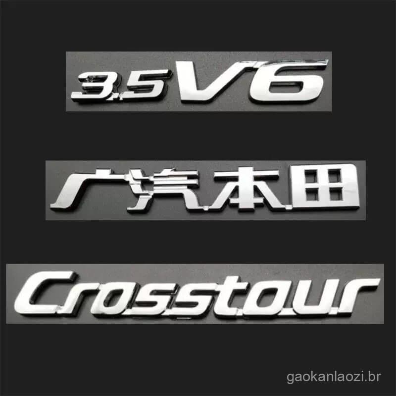 Emblema do carro Honda Crosstour 3.5 V6, emblema com letras, logotipo GAC Honda, emblema traseiro do Crosstour UYBT