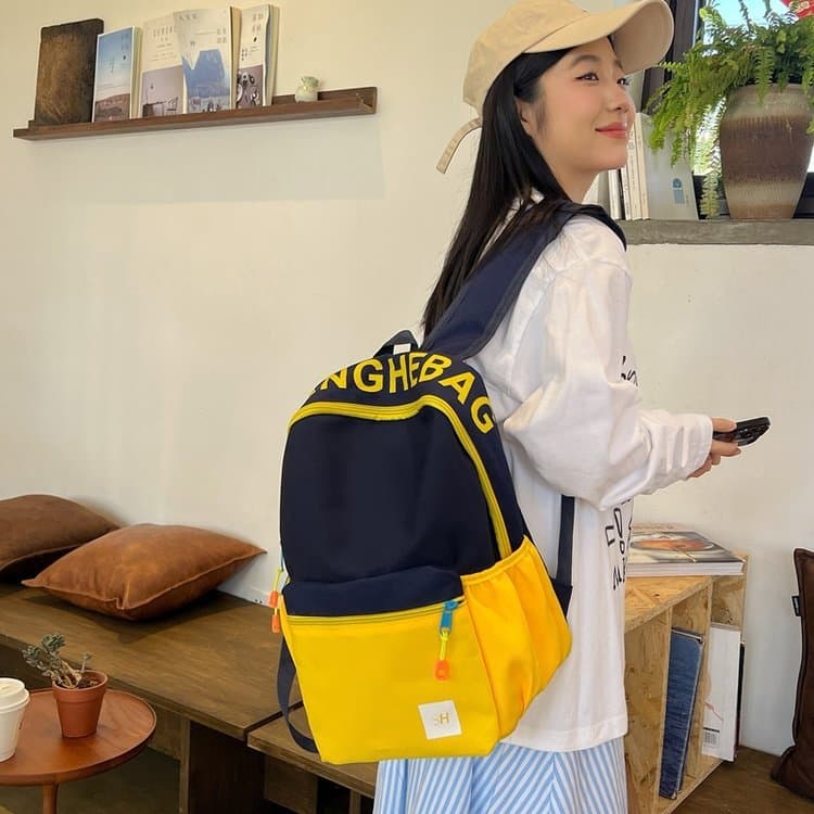 2026 novo estilo de alto valor mochila americana high Street feminino júnior escola estudante universitário mochila ins