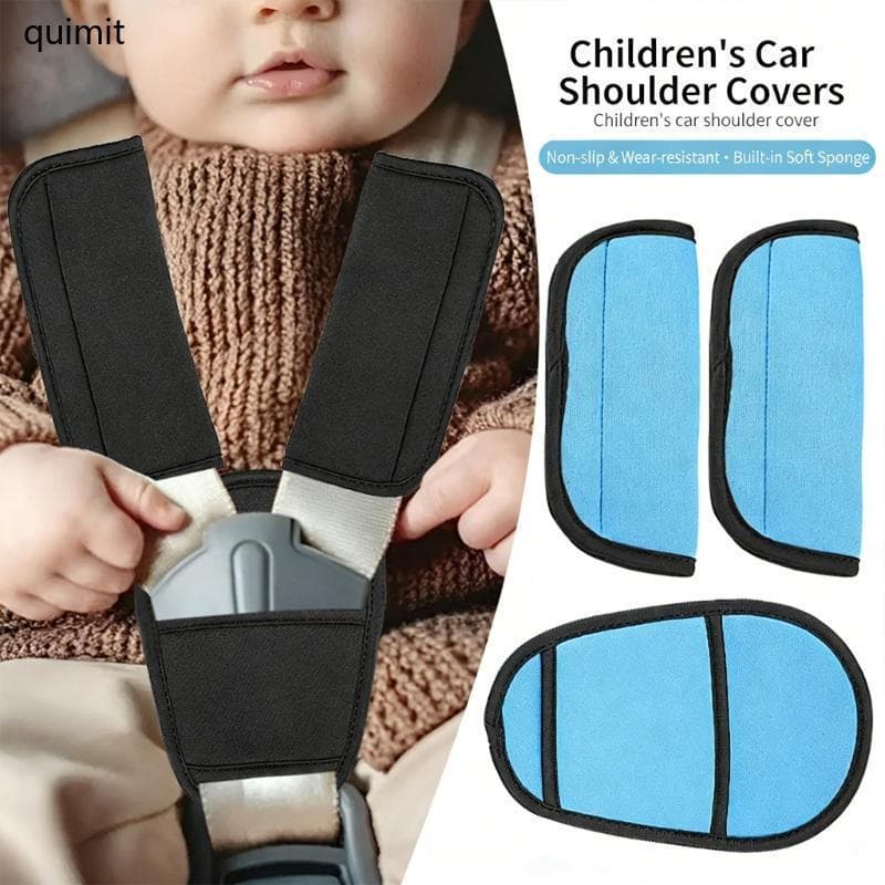 QUIM 3 Unidades Para Cinto Segurança Carro Bebê, Protetores Ombro Acolchoados Macios Bebês