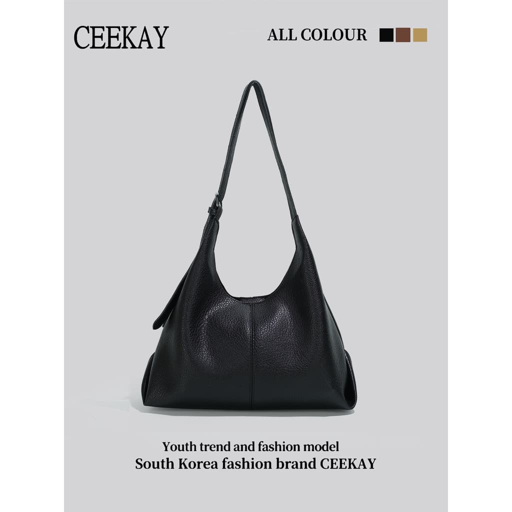 CEEEKAY Original autêntico nicho High-End saco feminino 2026 novo estilo Commuter axilas textura de couro macio sacola