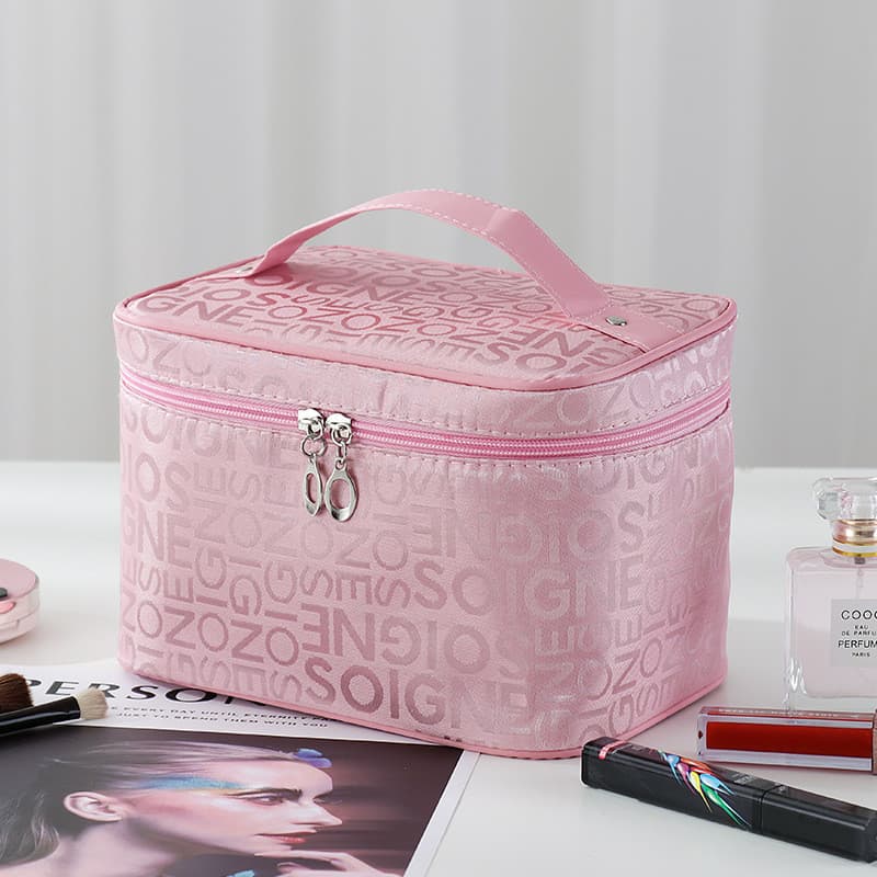 Estilo coreano grande capacidade arrumado bolsa carta caso cosmético caso cosmético dobrável saco de cosméticos saco de