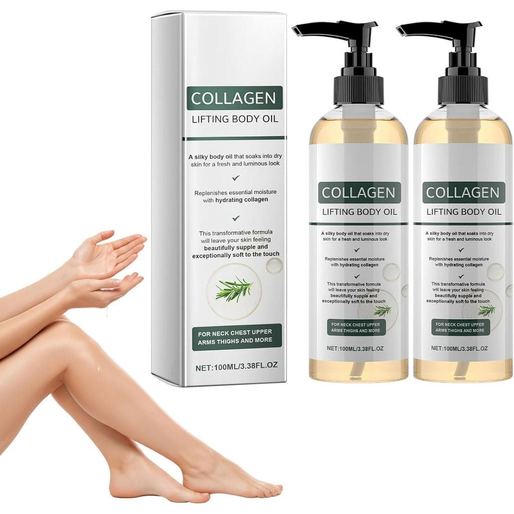 Óleo Corporal Firmador com Colágeno para Hidratação e Nutrição Intensa da Pele, Reduz Visivelmente Linhas Finas e Ilumin