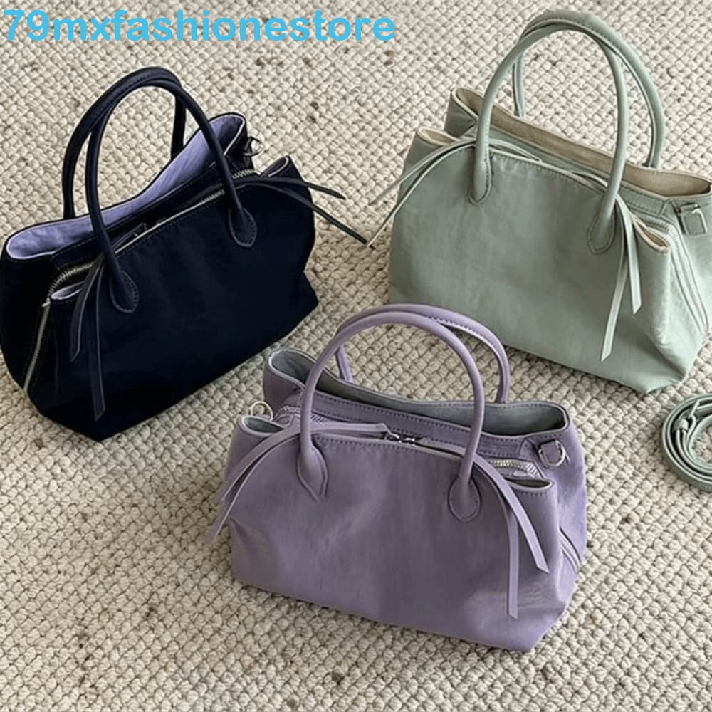 Bolsa Tote De Nylon MXFASHIONESB , Elegante De Retalhos Com Vários Compartimentos , Minimalista