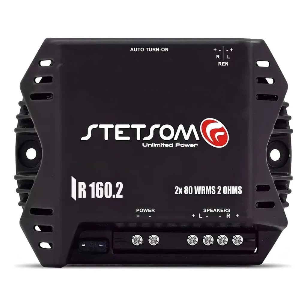 Módulo Amplificador Stetsom Iron IR 160.2 2 Canais 160W RMS Som Automotivo Carro Mini 12V