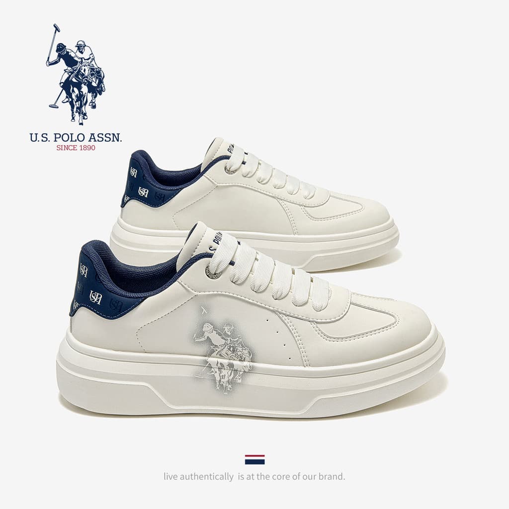 USPA sapatos brancos masculinos 2025 novo estilo outono All-Match na moda Casual tênis esportivos masculinos sapatos de