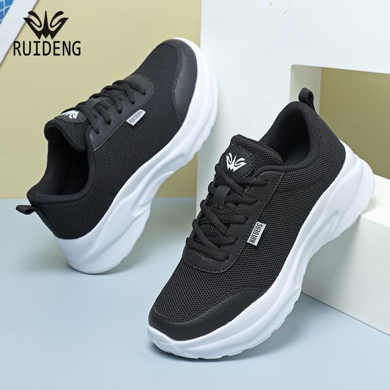 Ruiden sapatos esportivos femininos malha respirável de sola grossa confortável sapatos de plataforma tamanho grande sap
