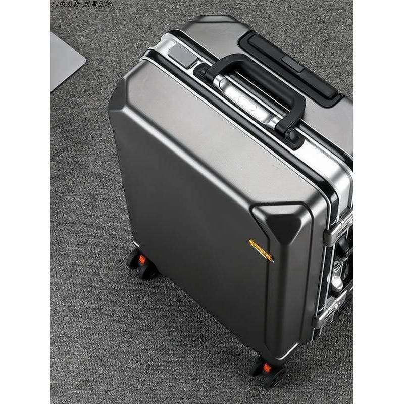 Forte durável engrossado feminino novo estilo Universal roda carrinho senha viagem bagagem de couro de grande capacidade