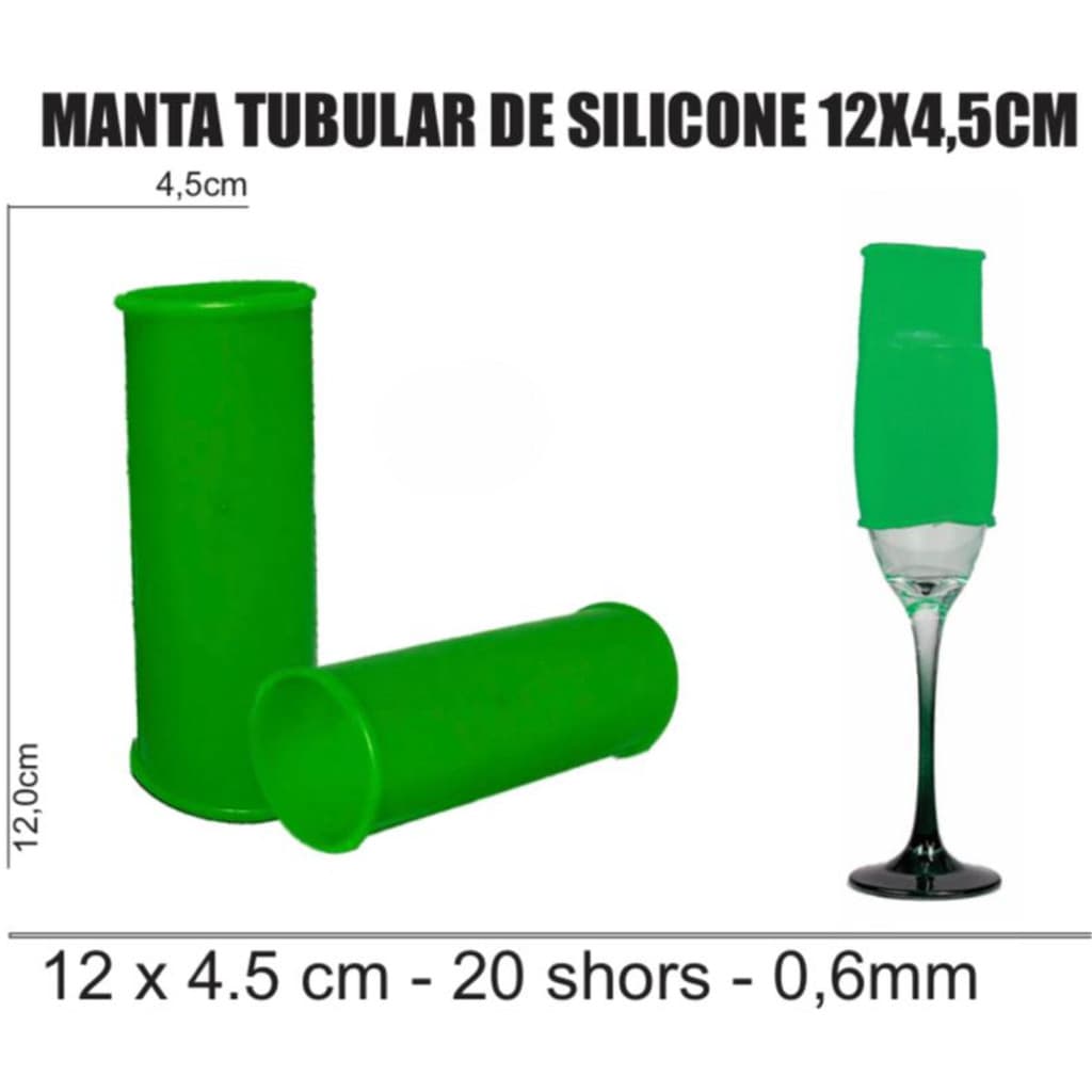 Kit 60 Mantas Tubulares de Silicone 12x4,5cm para Prensa Térmica Caneca Sublimação Atacado