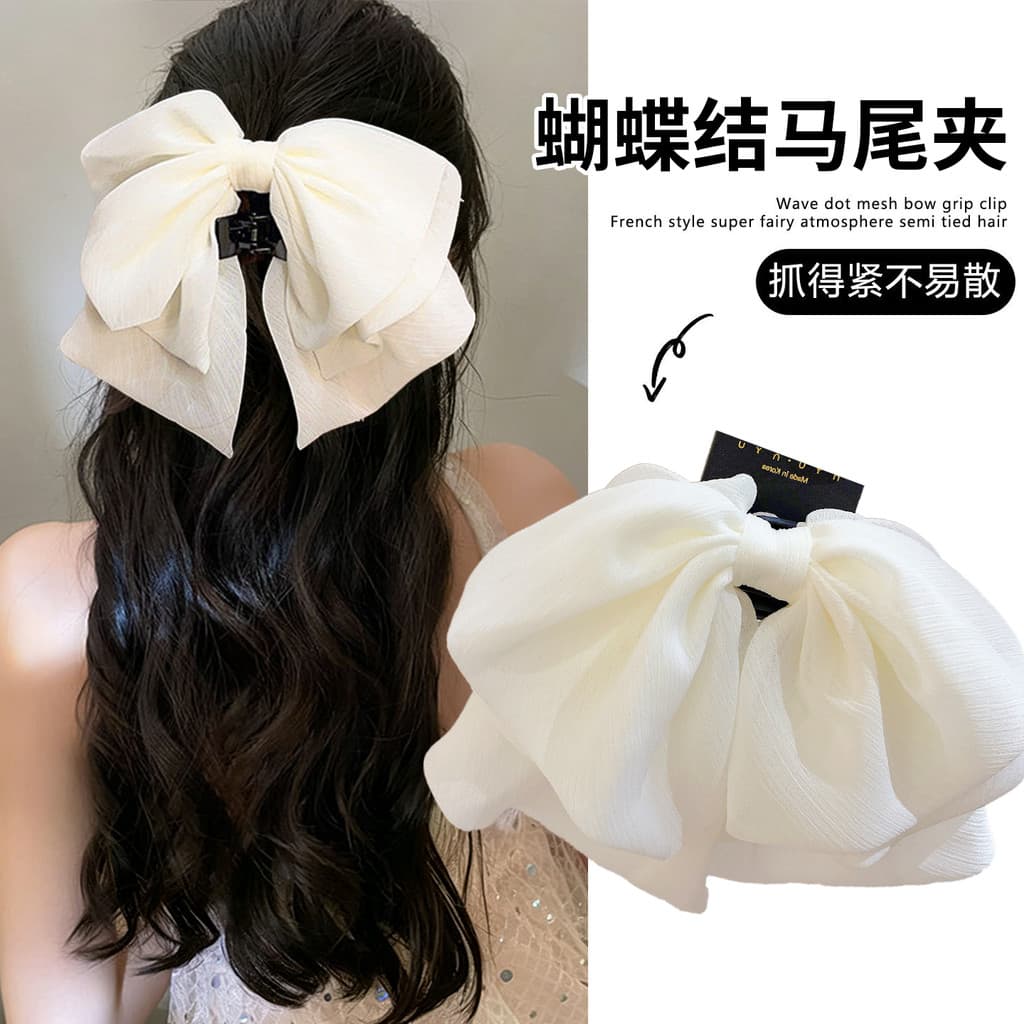 Arco meia gravata grampo de cabelo feminino High-End sentir 2026 novo estilo grampo de cabelo cabeça traseira rabo de ca