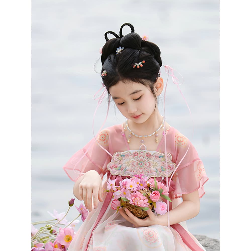 Hanfu meninas verão 2026 novo estilo crianças estilo antigo Super fada linda saia de princesa menina traje antigo desemp