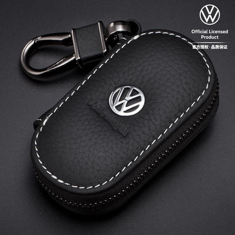 Volkswagen Sagitar Lavida CC Megatron Golf Lingdu Passat Tuyue Tiguan l Capa de couro genuíno para chave de carro