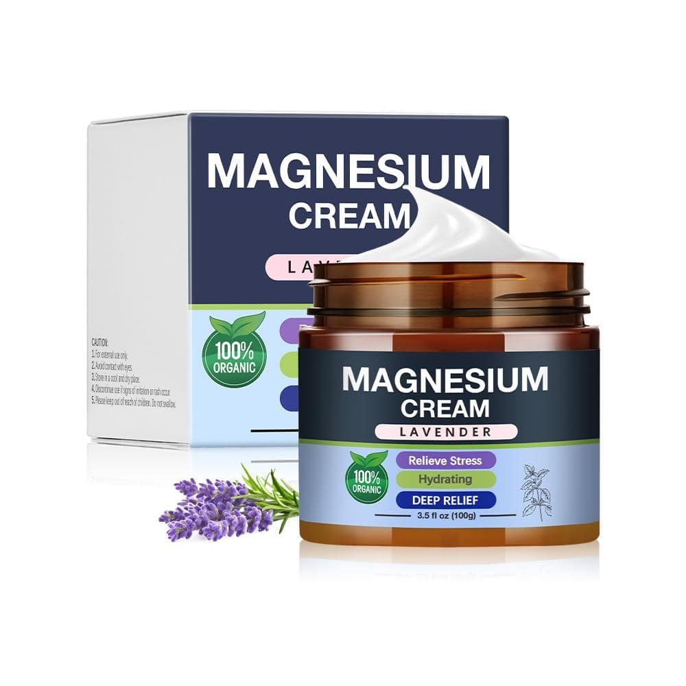 Loção Noturna Calmante de Magnésio para Crianças e Adultos - Creme de Magnésio Relaxante Altamente Concentrado - Aplicar
