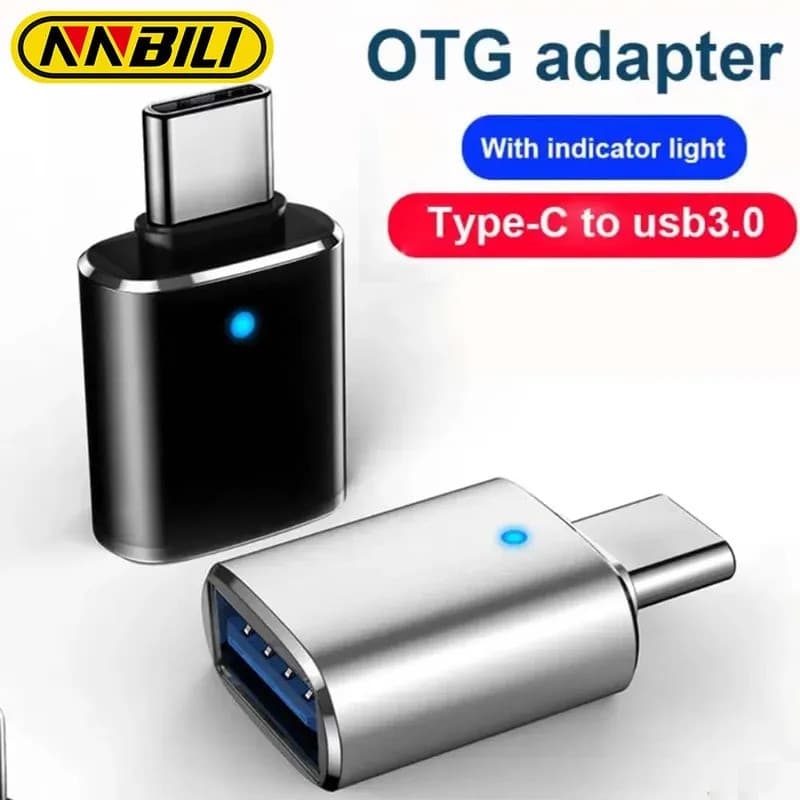 NNBILI 1-3PCS Adaptador USB 3.0 Tipo-C OTG Conversor USB C Macho para USB Fêmea para Macbook S21 Conector