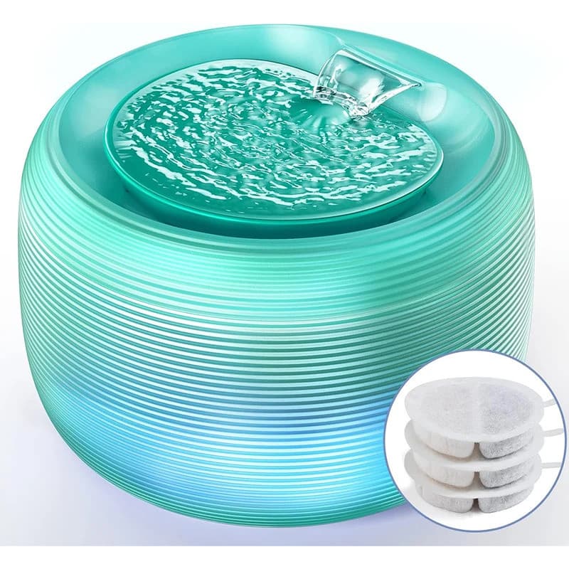 Cascata Inteligente Ultra Silenciosa ﻿   Dispensador de Água para Gatos de 2,5L com Bomba Inteligente, Fonte de Água par