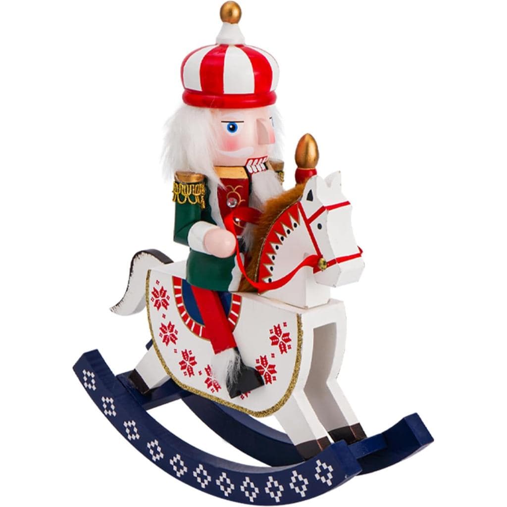 Decoração de Natal Quebra-Nozes, Figuras de Quebra-Nozes de Madeira de 11 polegadas, Decoração de Natal Colecionável em
