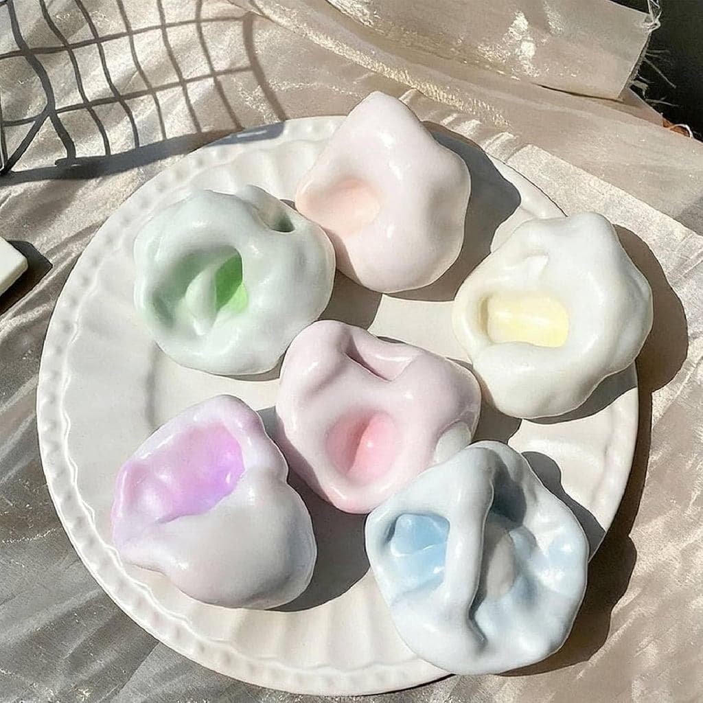 Bola Antiestresse de Óleo de Coco, Brinquedos Antiestresse Macios, Bolas Antiestresse Moldáveis Portáteis, Bola