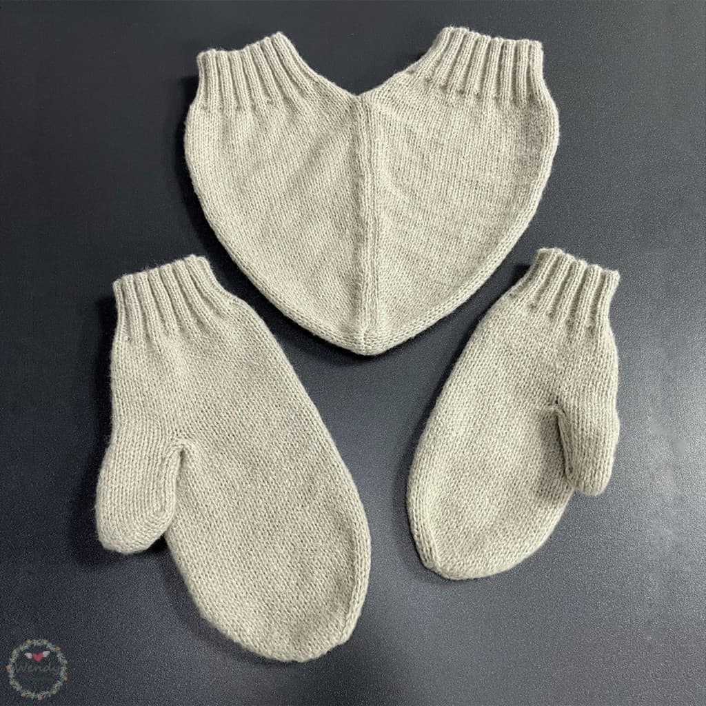 Luvas De Malha De Poliéster Para Casais-Design De Coração Quente , Cores Sólidas , Temporada De Inverno , Tamanho Único