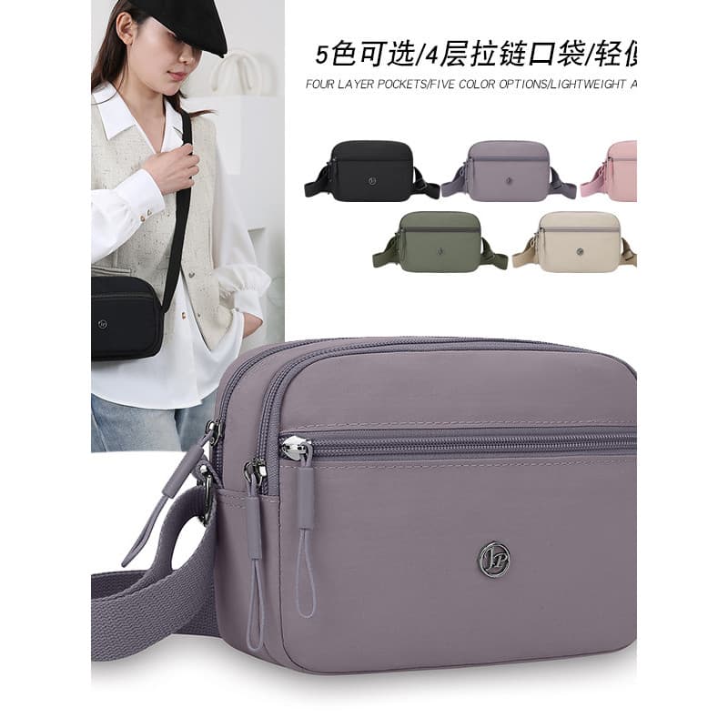 Verão novo estilo leve saco do mensageiro feminino 4 camadas zíper à prova dwaterproof água Oxford pano Casual bolsa de