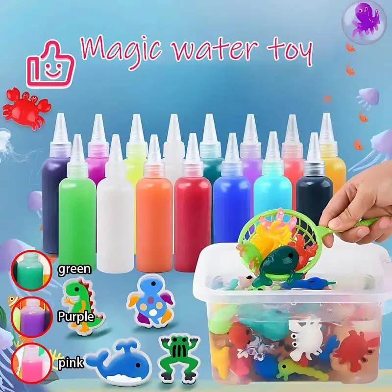 Faça Você Mesmo: Brinquedos de Gel de Água Mágica para Moldar, Crie Várias Formas de Brinquedos Infantis, Molde Oceano,