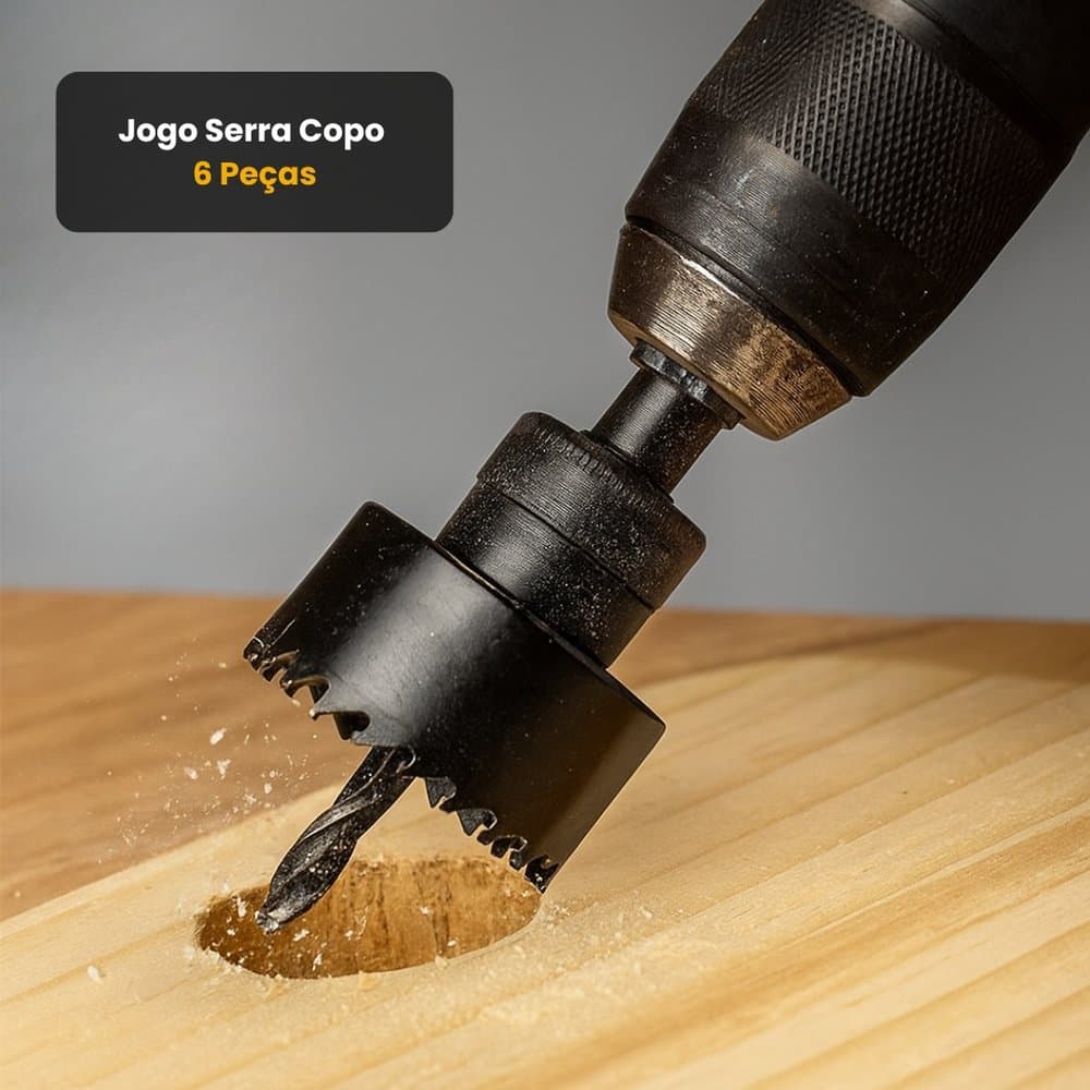 Jogo Serra Copo 6 Peças STARTOOLS Ferramenta Profissional Alta Resistência Manutenção Reparo Obra Durável