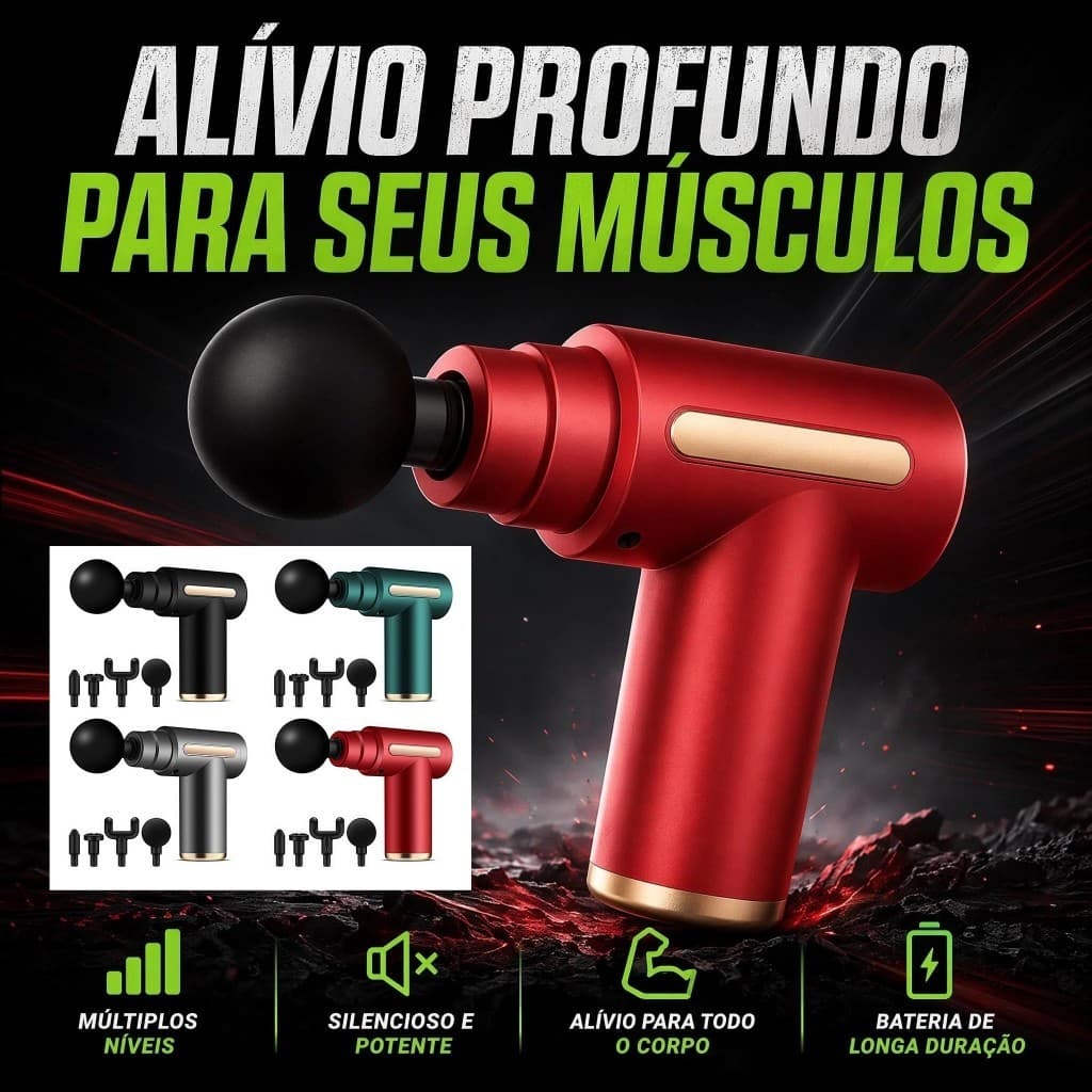 Massageador Elétrico Alta Frequência Profissional Muscular Massagem