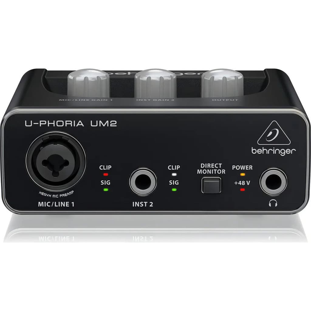 Interface de áudio Behringer U-Phoria UM2 preta