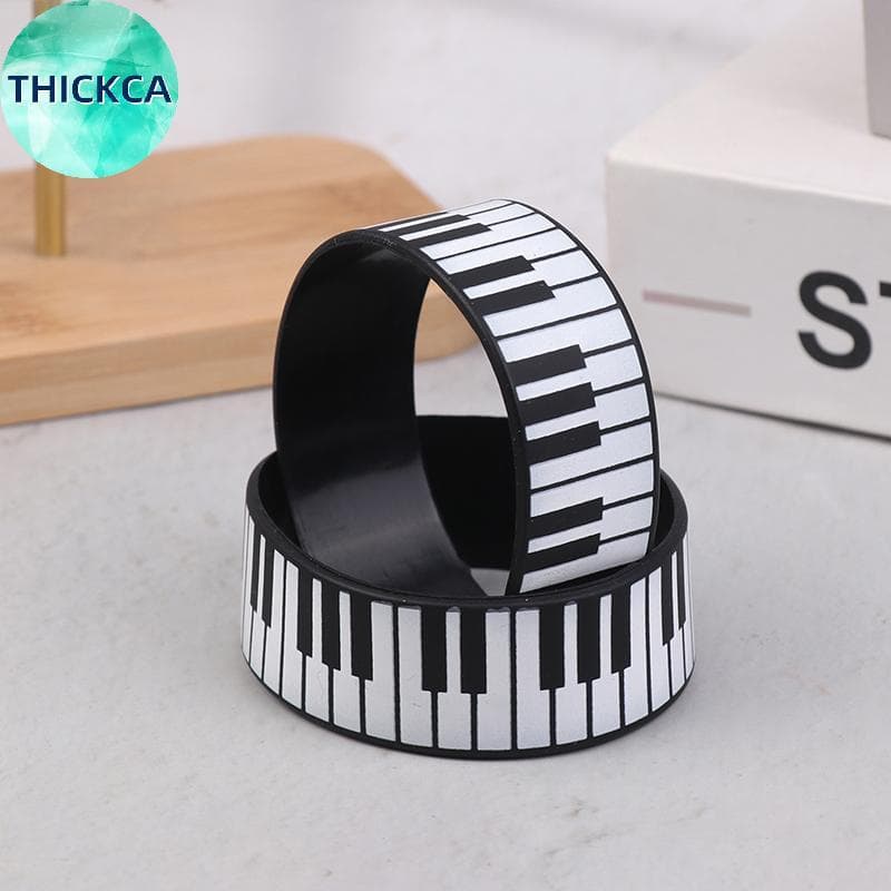 thickca 1 Peça Pulseiras De Silicone Para Teclado De Piano Da Moda Perfeitas Amantes E Festivais De Música , Adequadas T