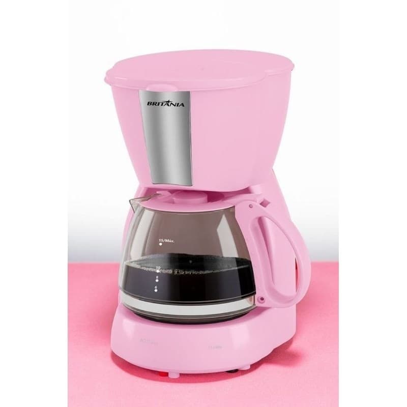 Cafeteira ROSA Elétrica Inox 550W | Até 15 Xícaras | Filtro Permanente | 220V – Rosa
