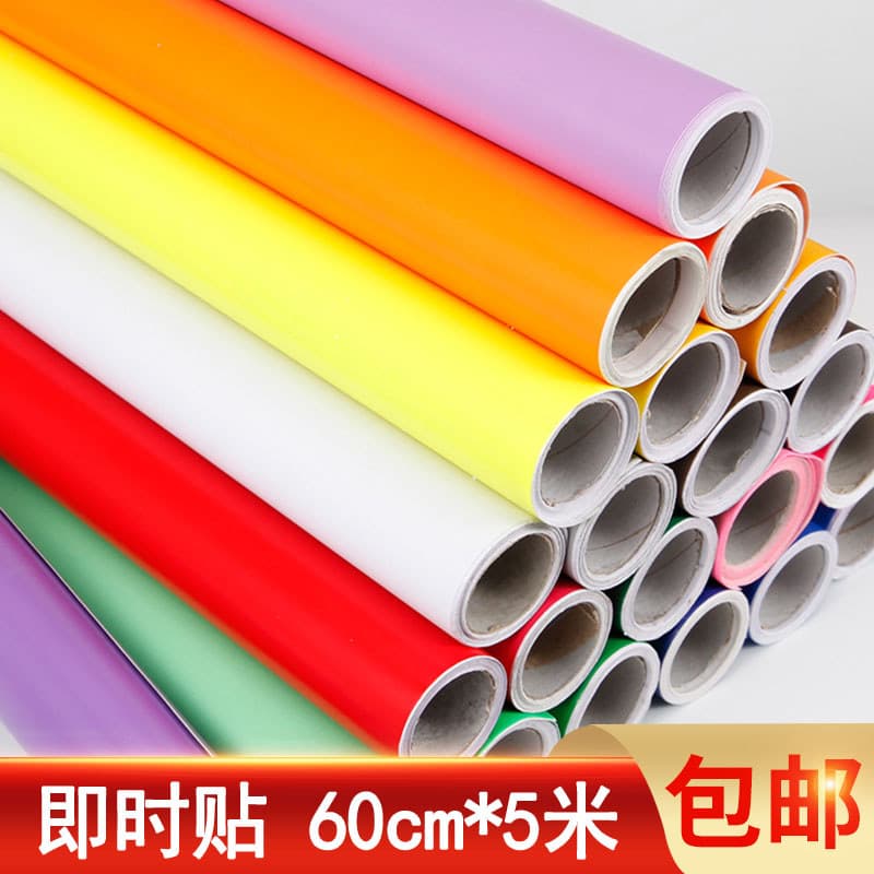 60cm de largura PVC adesivos instantâneos à prova dwaterproof água auto-adesivo parede dormitório estudante papel de par