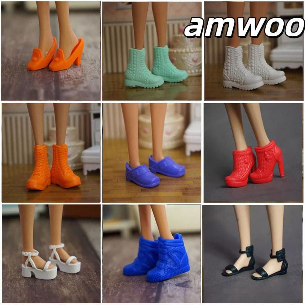 Sapatos De Salto Alto AMWOO , 20 Estilos Originais Boneca 1/6 , Botas Super Modelo De Qualidade De 30 Cm , Acessórios Pa
