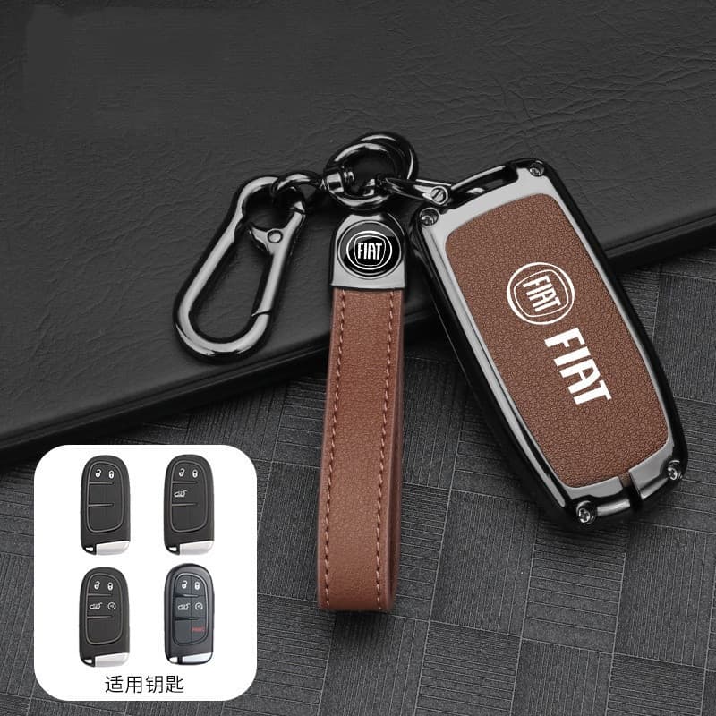 Capa de Chave de Carro em Liga de Zinco para Fiat com Chave Freemont 500 500L 500X Acessórios Automotivos KDJV