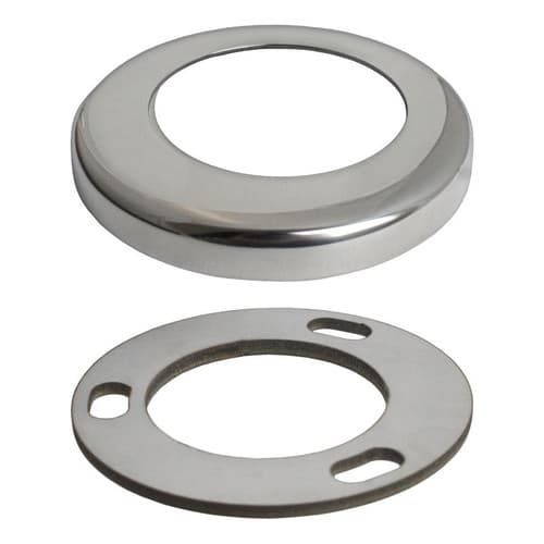 Flange Base Redonda + Canopla Em Inox Tubo De 2'' (8 Un)