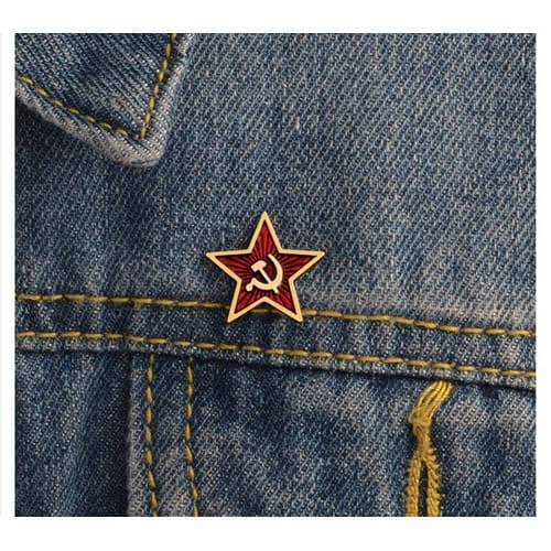 Pin Estrela Vermelha Broche Metal Martelo