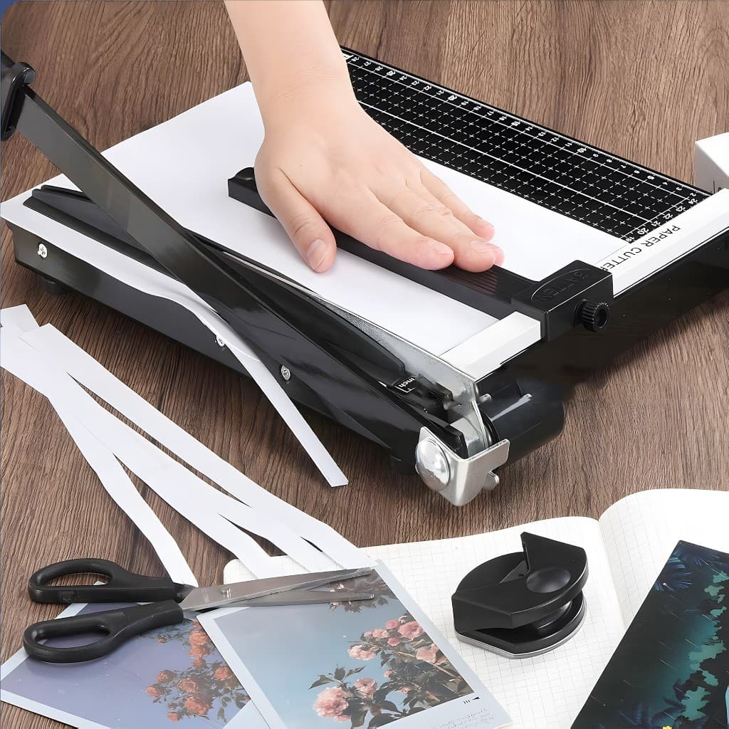Guilhotina Manual para Papel Cortadora de Papel A3 A4 A5 Escritório 10 folhas Papelaria Refiladora