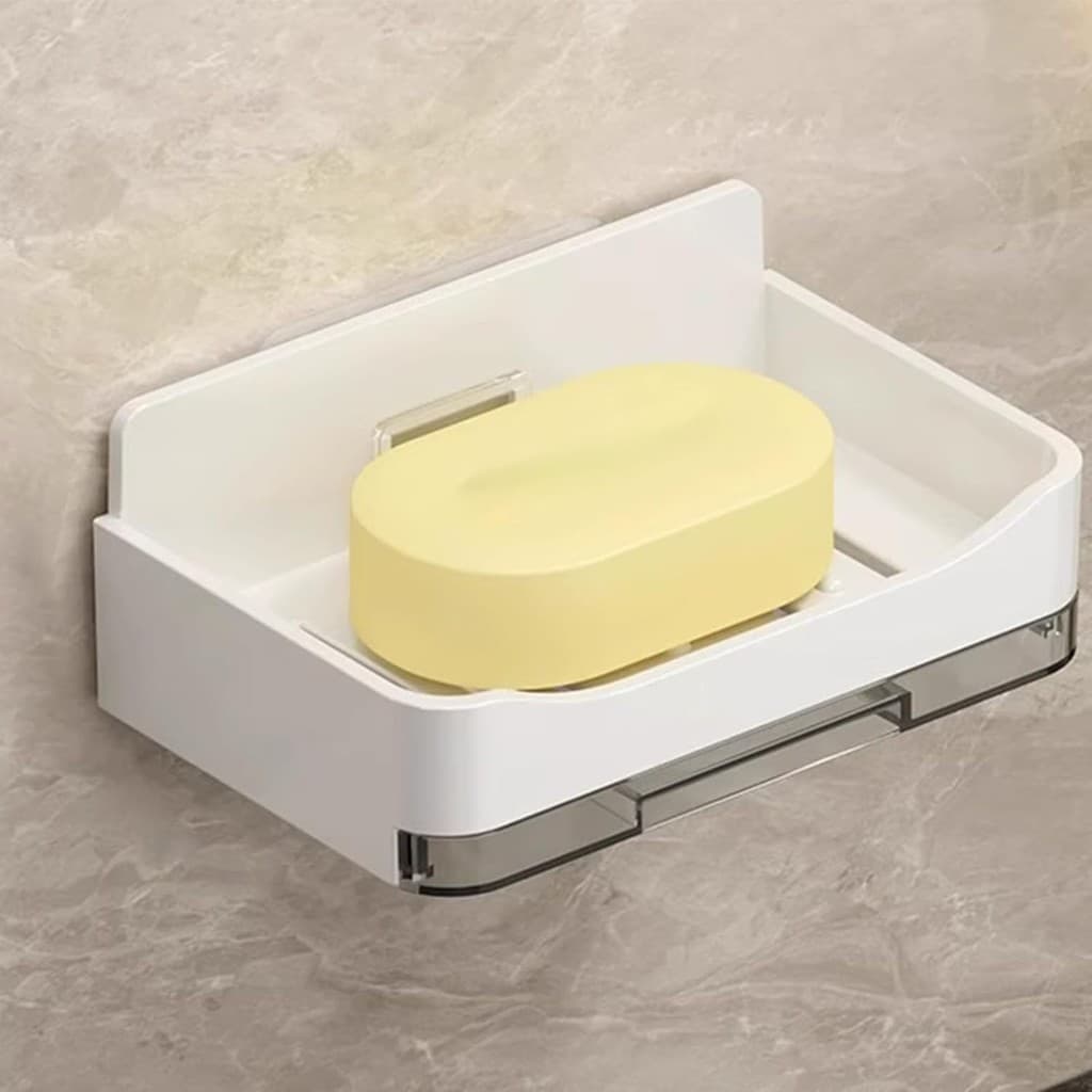 Saboneteira De Parede Para Banheiro Com Design De Drenagem Rápida , Bandeja De Sabonete Portátil Leve Bancada Doméstica
