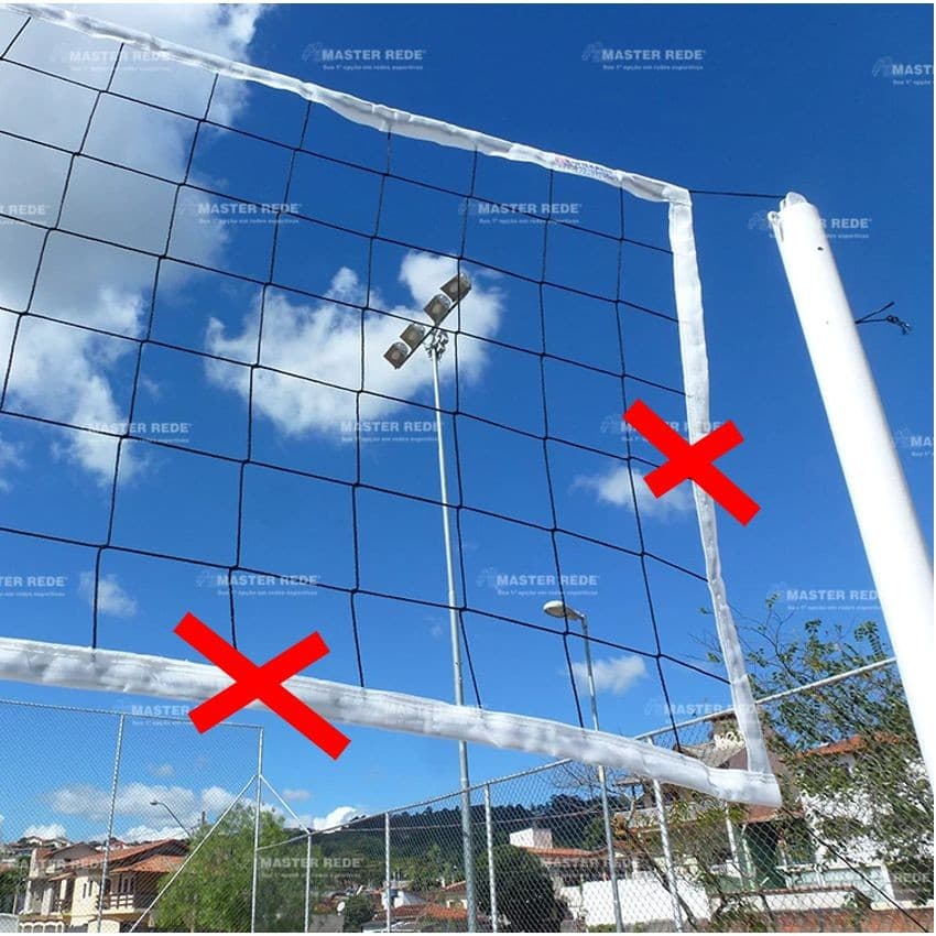 Rede Volei 1 Faixa Sintética Master Rede VS1