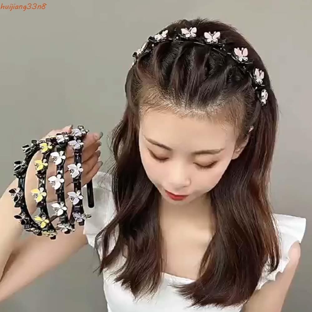 Faixas De Cabelo HUIJIANG Com Grampos , Argola Borboleta Feminina Elegante E Doce , Chapéu