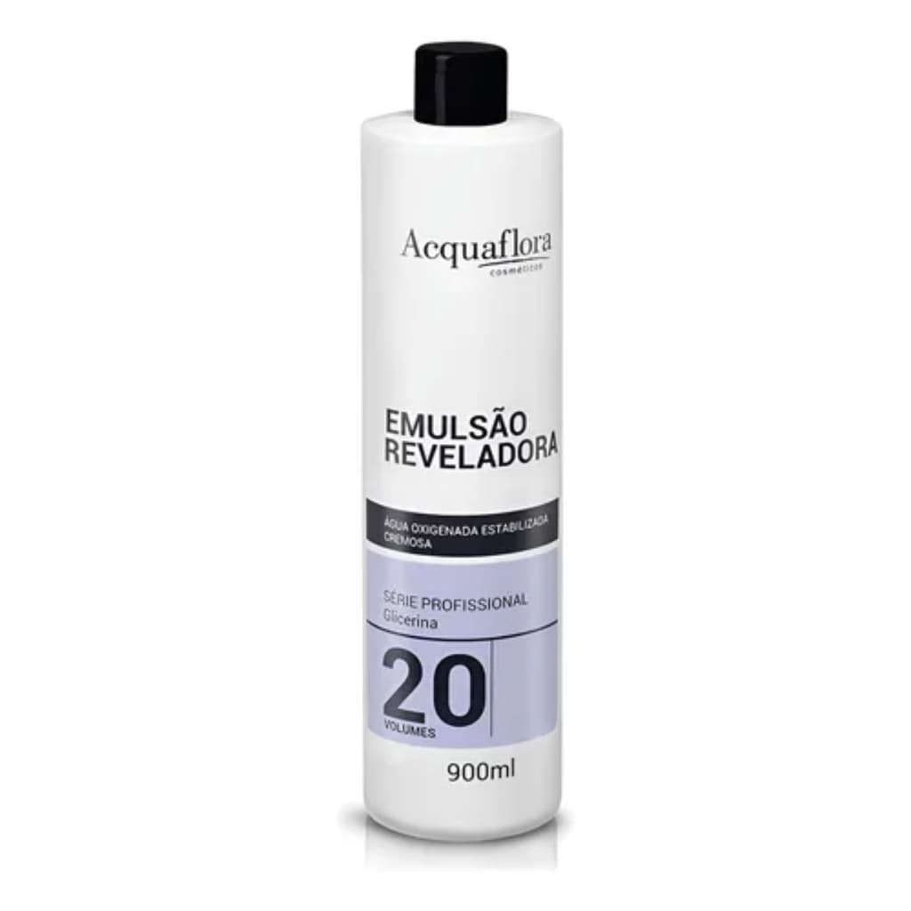 Água Oxigenada Acquaflora 900ml Emulsão Reveladora 20 Vol.