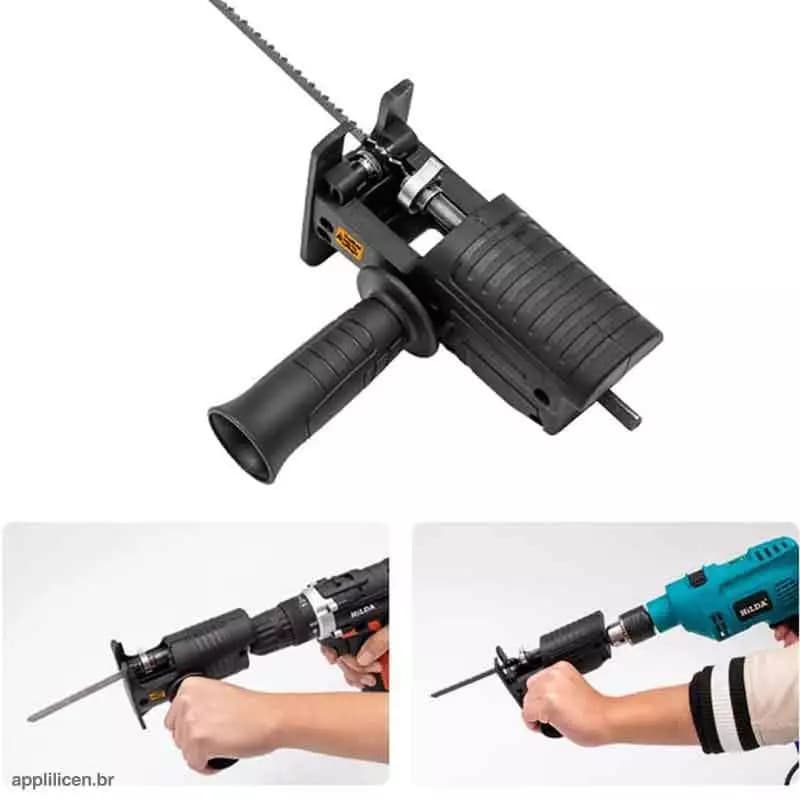 Adaptador Tico Tico  Serra para Furadeira e Parafusadeira – Kit com 3 Lâminas