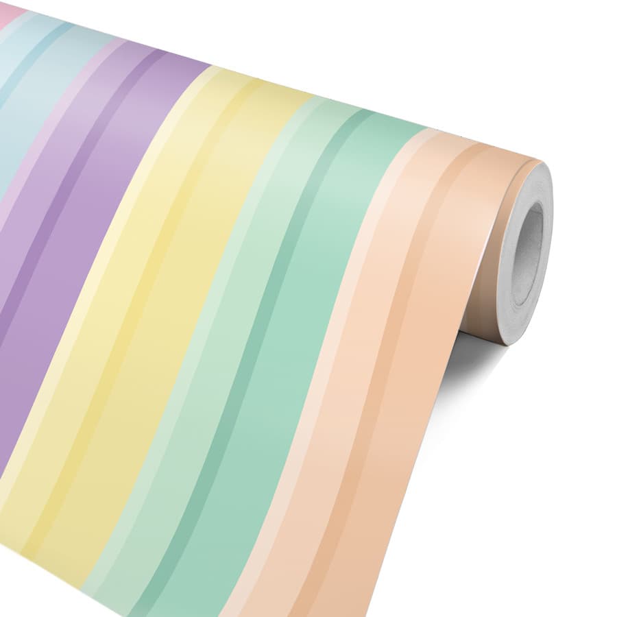 Papel de Parede Quarto Infantil Juvenil Teen Listrado Efeito Ripado Unissex Decoração Versátil