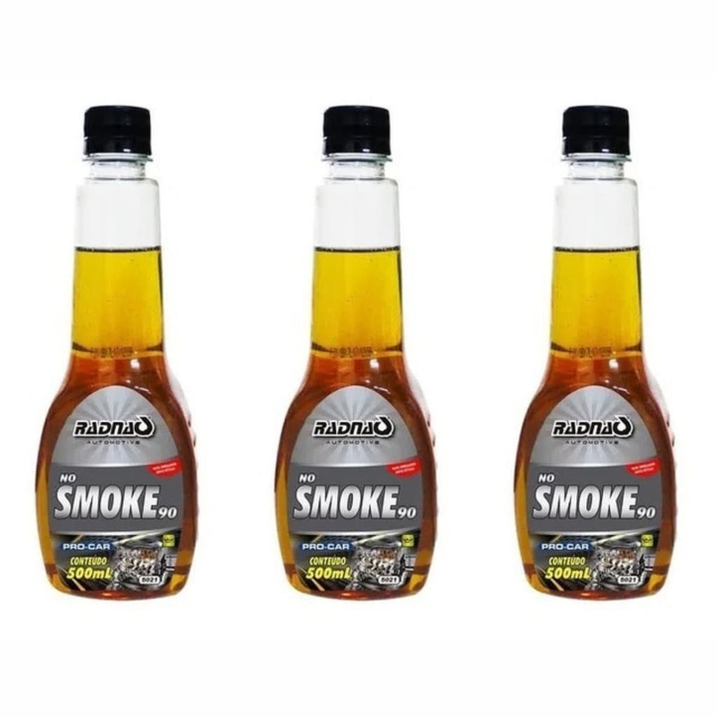 kit 3 Radnaq No Smoke 90 Aditivo Para Óleo de Motor 200ml