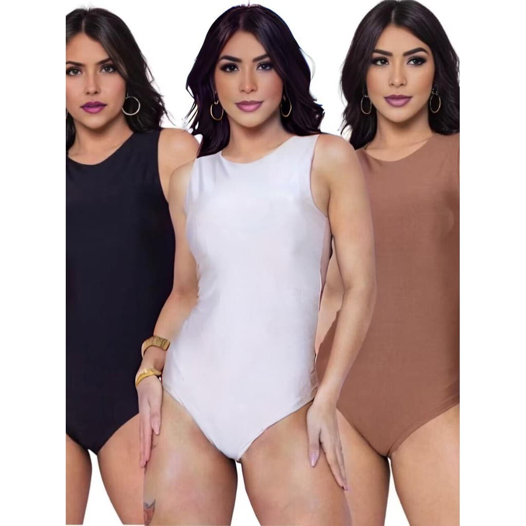 Body Feminino Básico Regata Suplex Sem Bojo Com Forro
