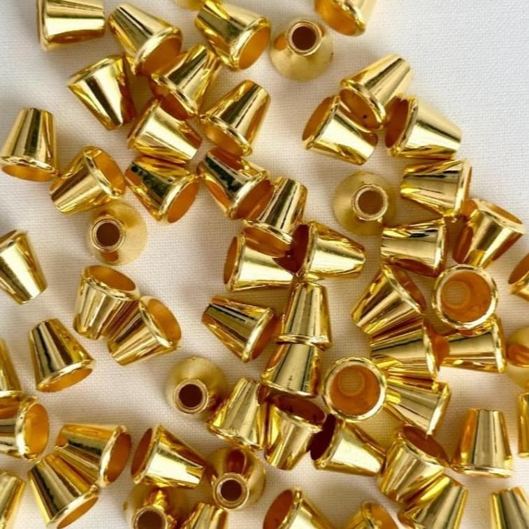 Ponteira ABS Dourada Kit - a Partir de 50 Unidades Sininho Para Biquini e Pé de Caixa Dourado