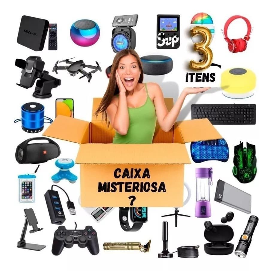 Super Caixa , itens aleatórios Surpreenda-se!