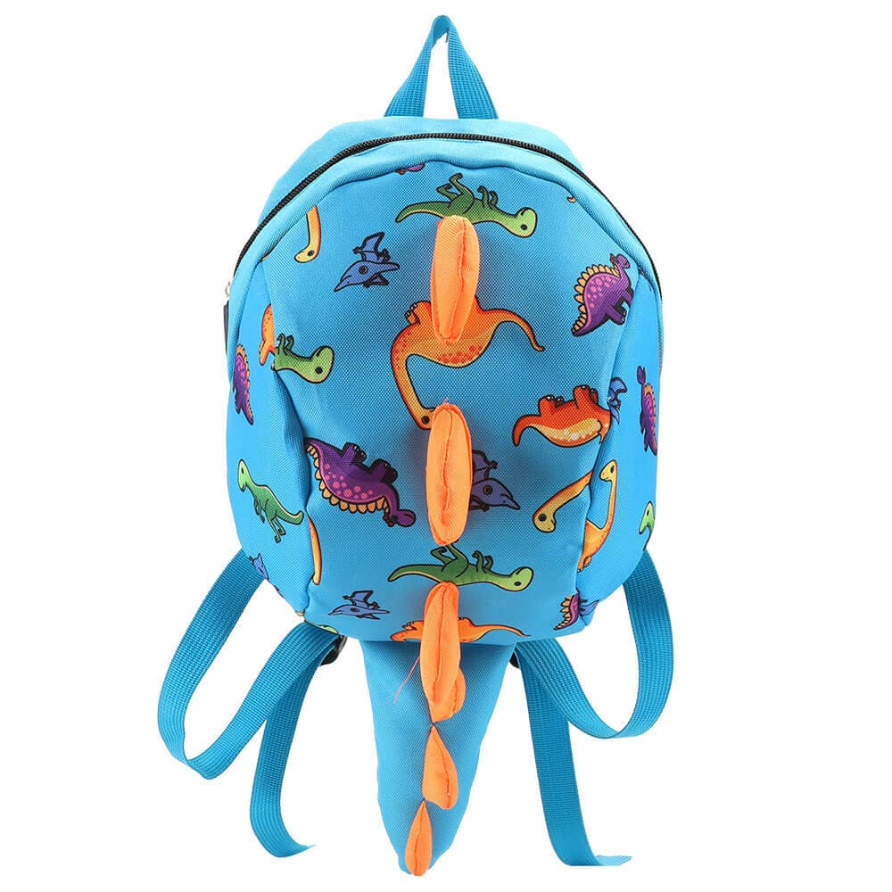 Mochila Infantil Baby Dino Em Poliéster Azul - Yins