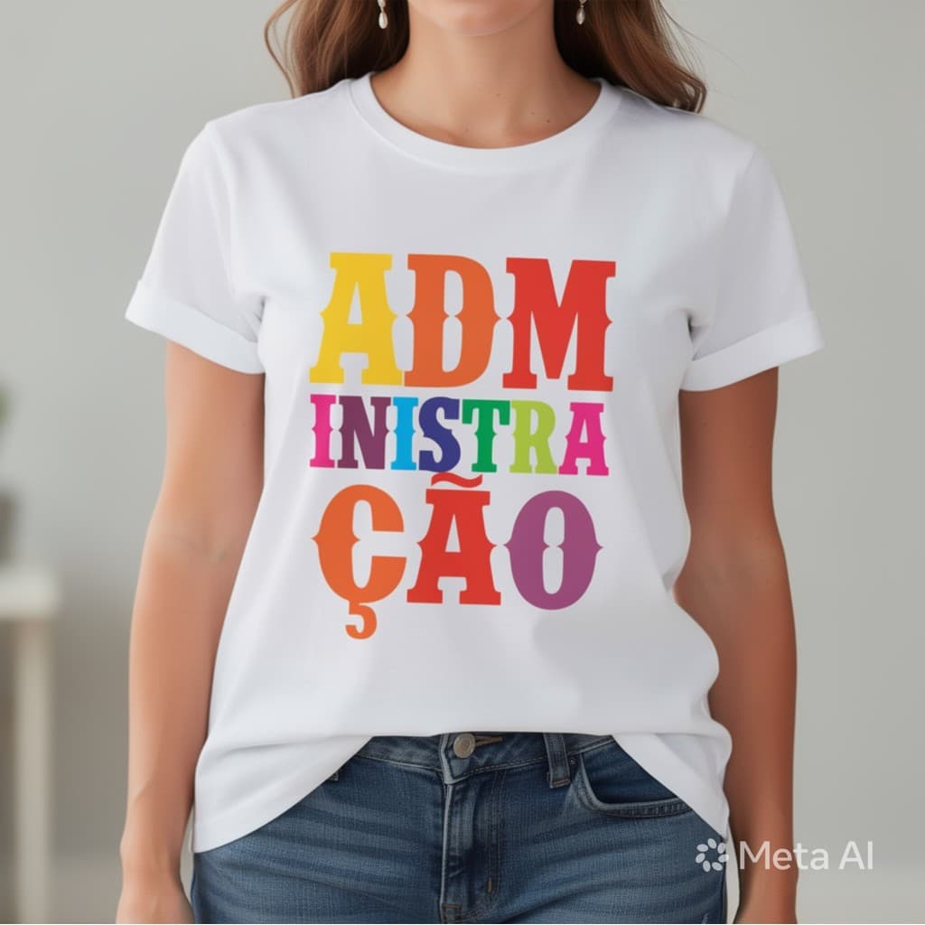 Camiseta Administração Adm Baby Look  Blusa Variados Tipos 04A13