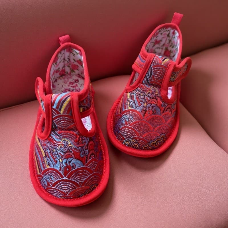 Verão fino estilo chinês antiderrapante bebê criança sapatos bebê novo estilo chinês sapatos primavera outono bebê crian