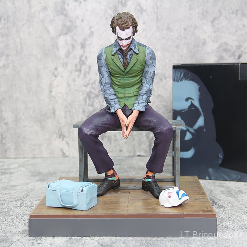 Figura do Coringa Sentado da Marvel Series DC, Heath Ledger, Batman, Cavaleiro das Trevas, Ornamento para Modelo de Carr