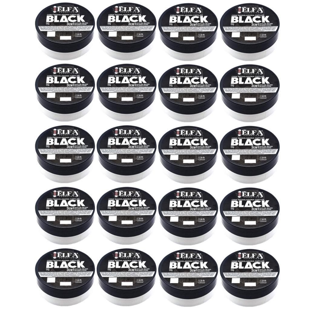 20 Ceras Modeladoras Black - 120g Elfa 4men