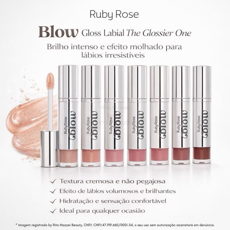 LANÇAMENTO - Gloss Labial The Glossier One Blow  by Ruby Rose